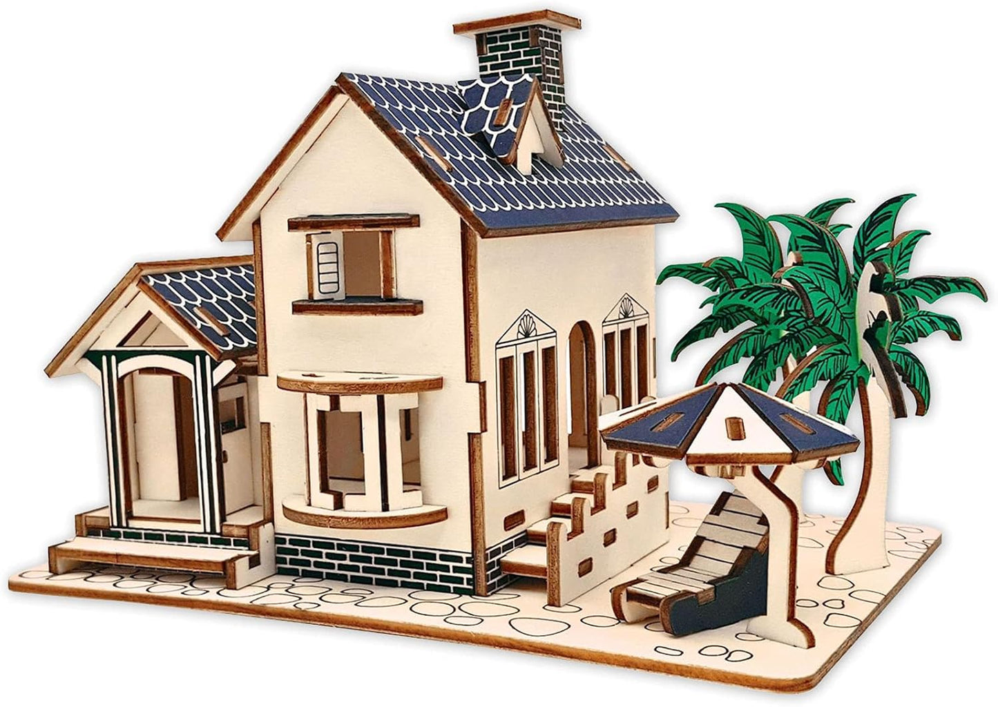 3D Wooden Puzzle Seaside Wooden House 2