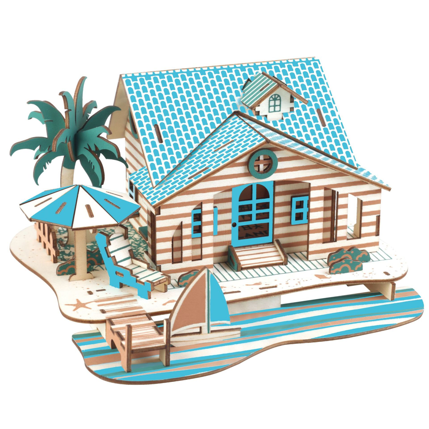 3D Wooden Puzzle Seaside Wooden House 1