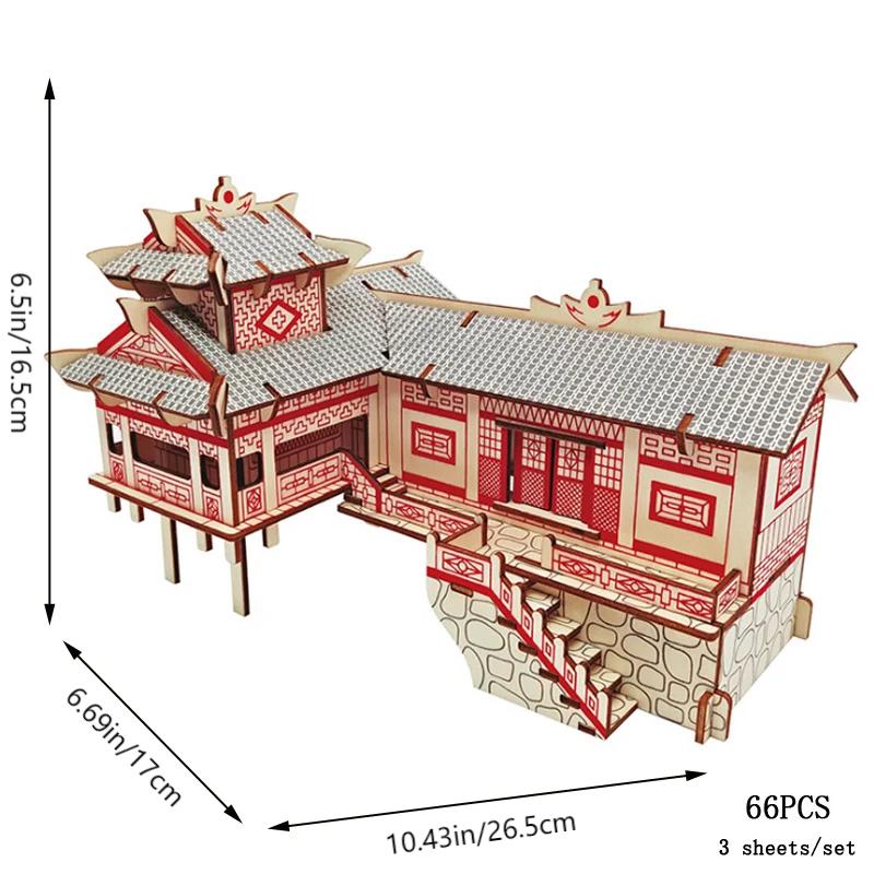 3D Wooden Puzzle Chinese Antient Building