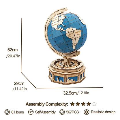 3D Wooden Puzzle Globe