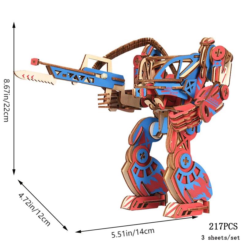 3D Wooden Puzzle Mechanical Armor