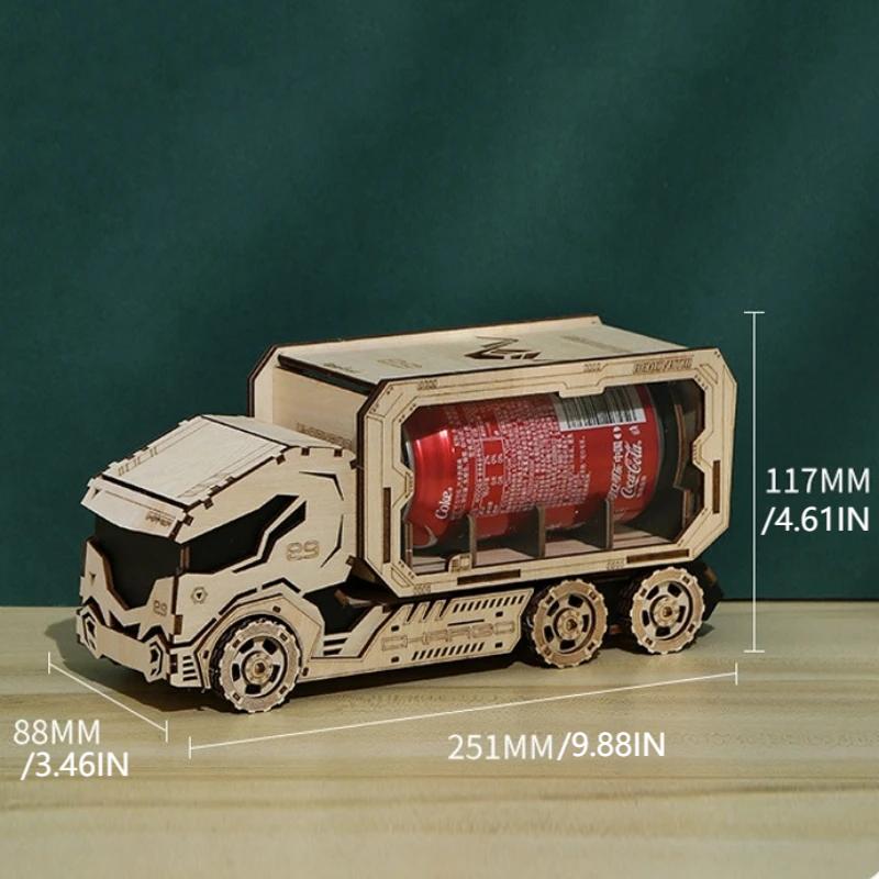 3D Wooden Puzzle Truck Piggy Bank