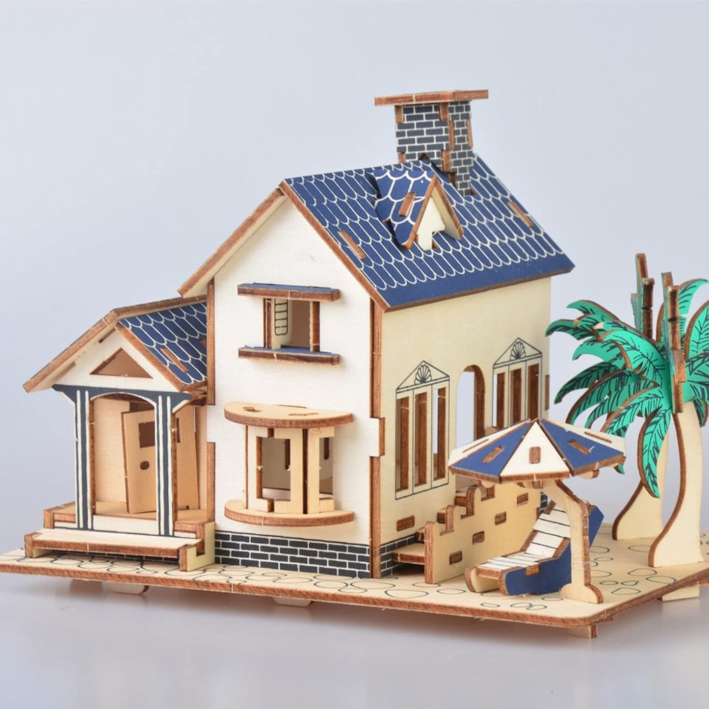 3D Wooden Puzzle Seaside Wooden House 2