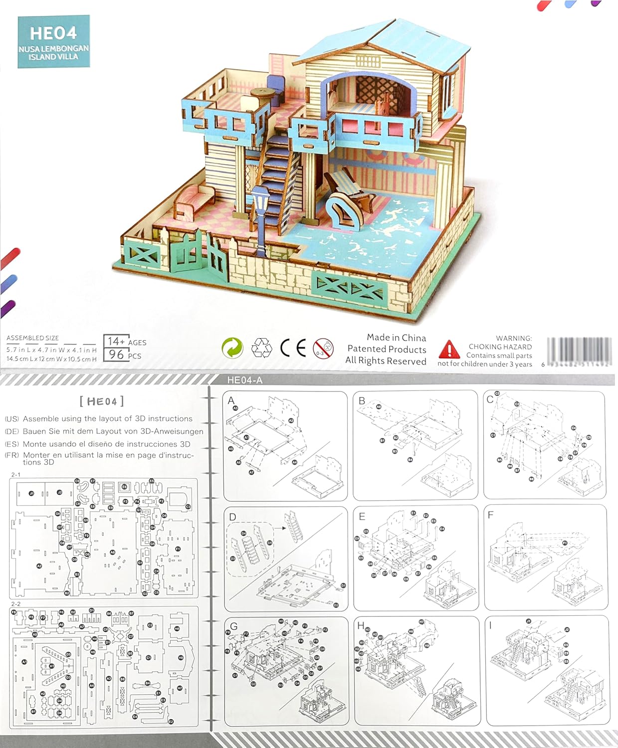 3D Wooden Puzzle Holiday Cottage