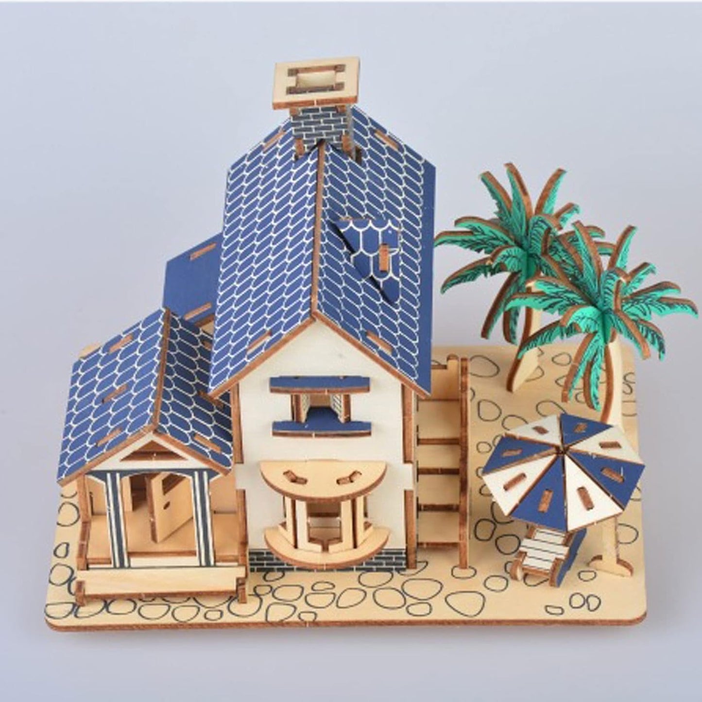 3D Wooden Puzzle Seaside Wooden House 2