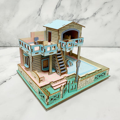 3D Wooden Puzzle Holiday Cottage