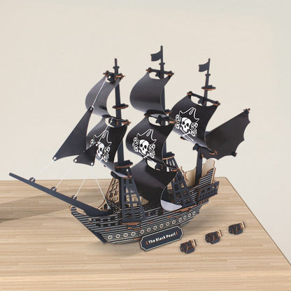 3D Wooden Puzzle Pirate Ship