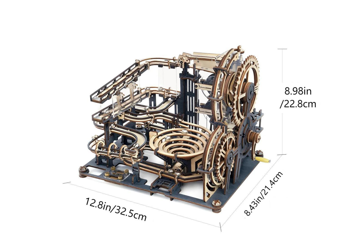 3D Wooden Puzzle Marble Run