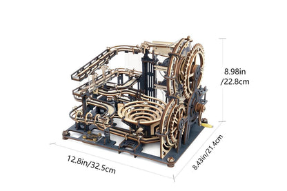 3D Wooden Puzzle Marble Run