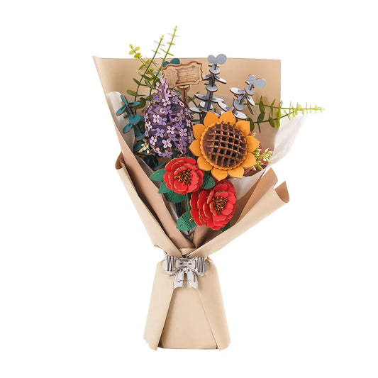 3D Wooden Puzzle Flower Bouquet