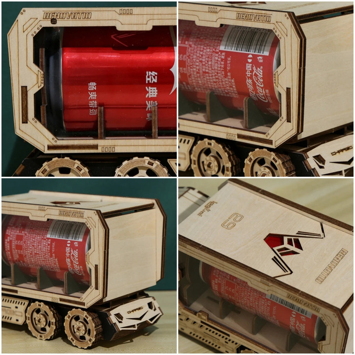 3D Wooden Puzzle Truck Piggy Bank