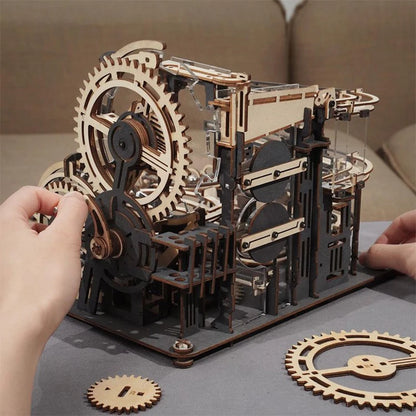 3D Wooden Puzzle Marble Run