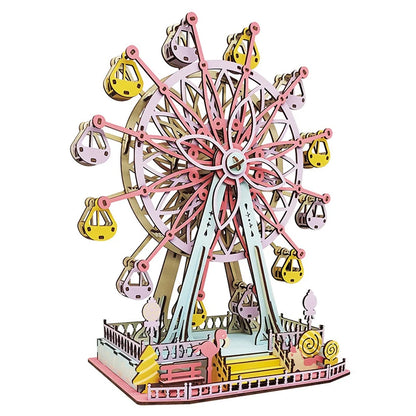 3D Wooden Puzzle Rotatable Ferris Wheel