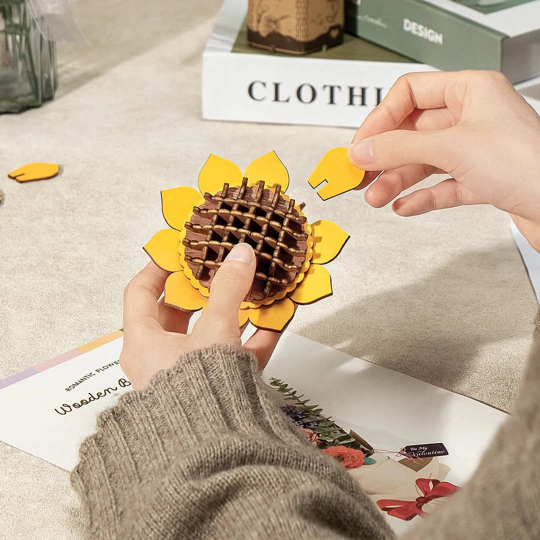 3D Wooden Puzzle Flower Bouquet