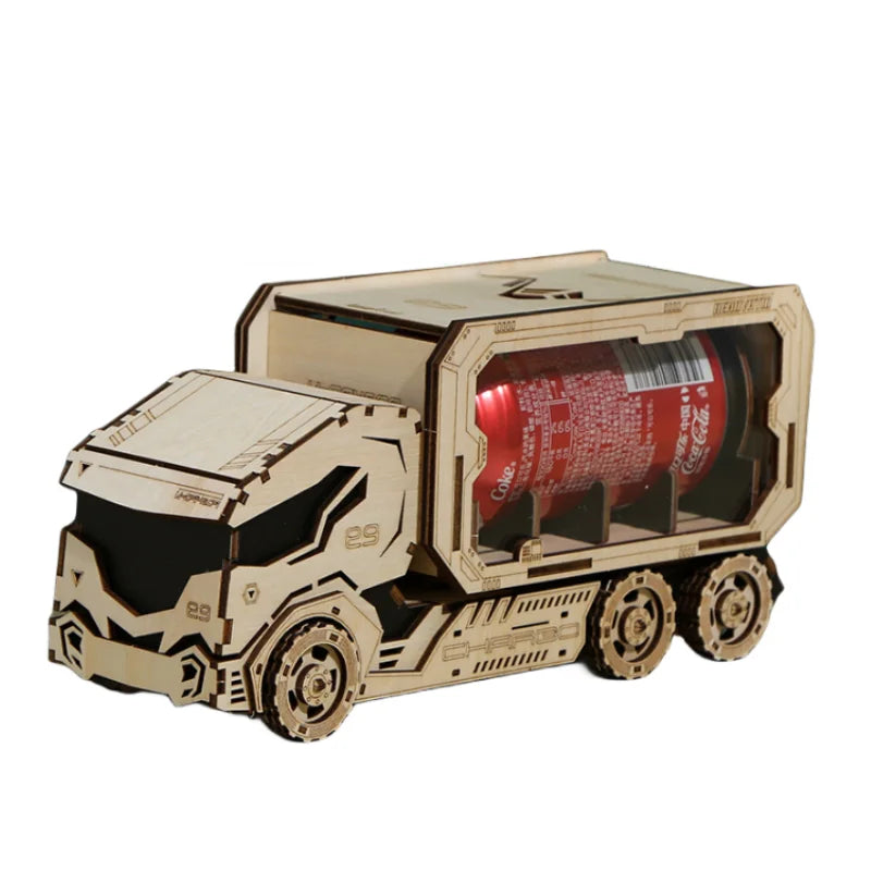 3D Wooden Puzzle Truck Piggy Bank